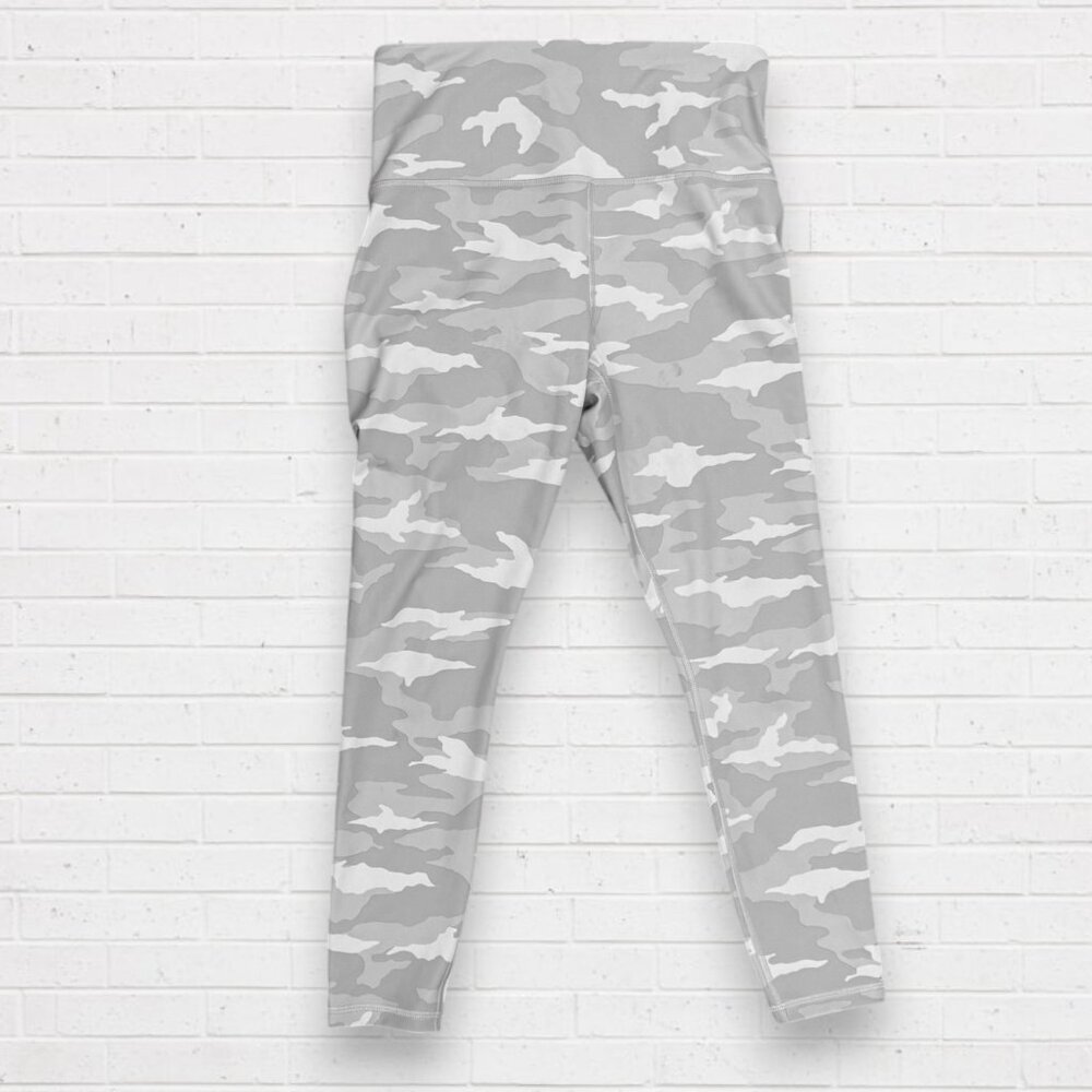 ATHLETA Elation 7/8 White Gray Camo Leggings Women's Size S